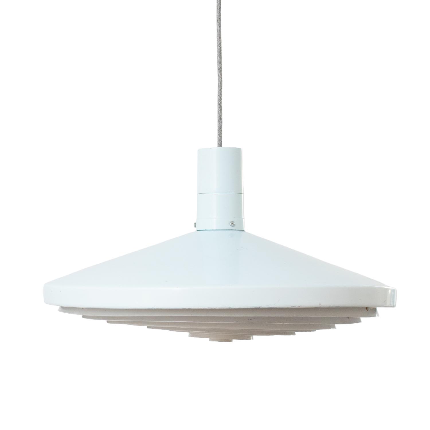 DDR Designklassiker große Pendelleuchte P 605 (Wolfgang Dyroff / PGH Halle) – Pastellblau