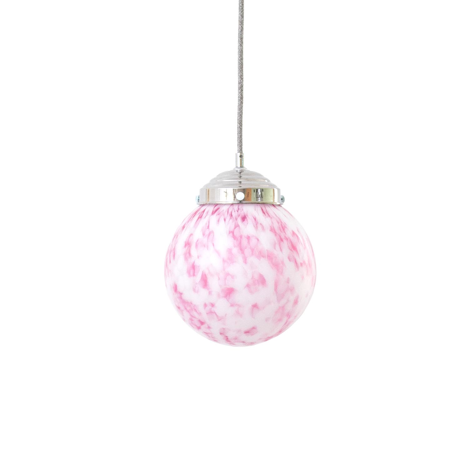 Vintage Globe Glaskugel Leuchte Pink "Kaleidoskop" Ø 19 cm