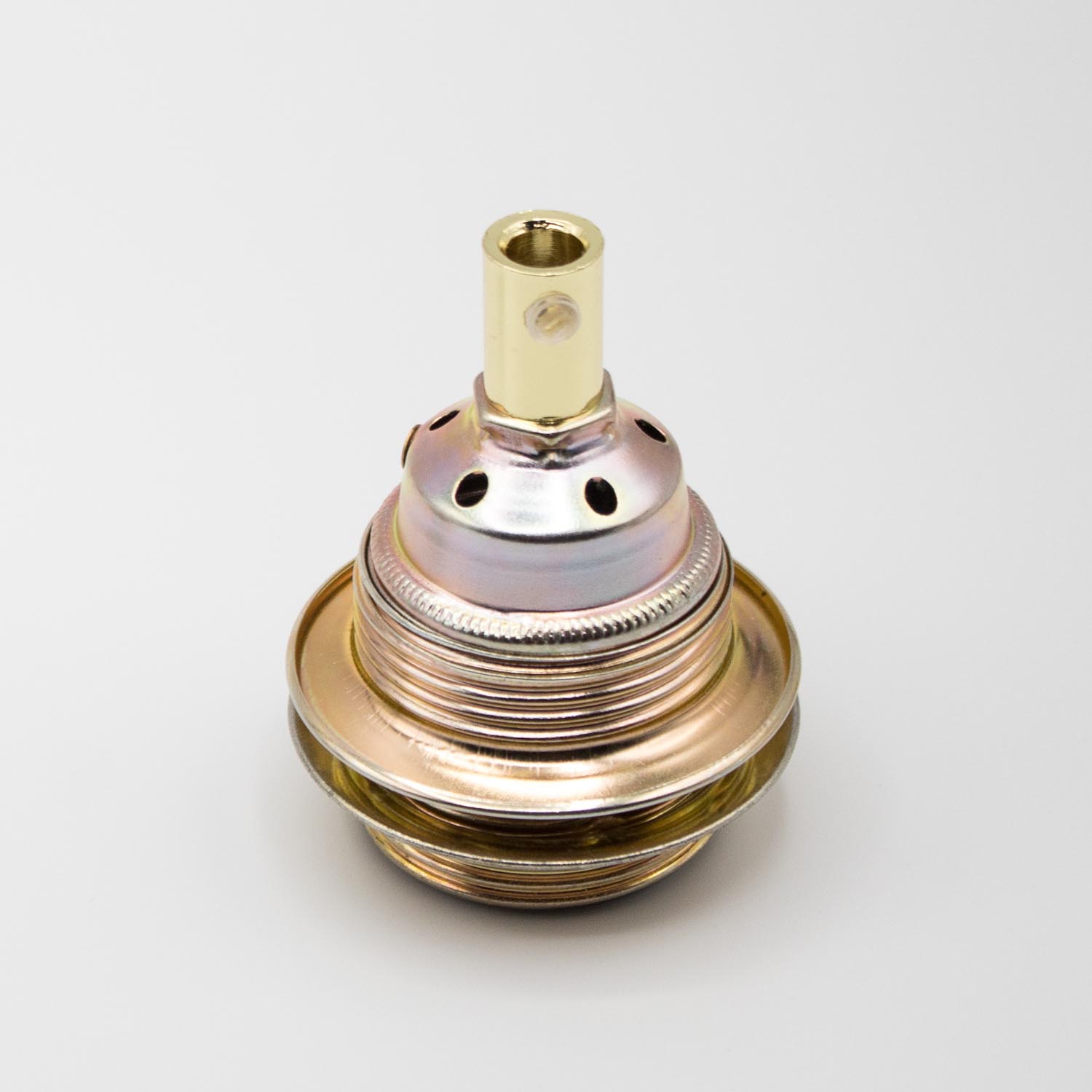 _0005_20210217_Klemmfassung_01-Kopie Fassung E27 Metall Klemmfassung mit Gewinderingen für Pendelleuchten Lampenbau - Lampenfassung