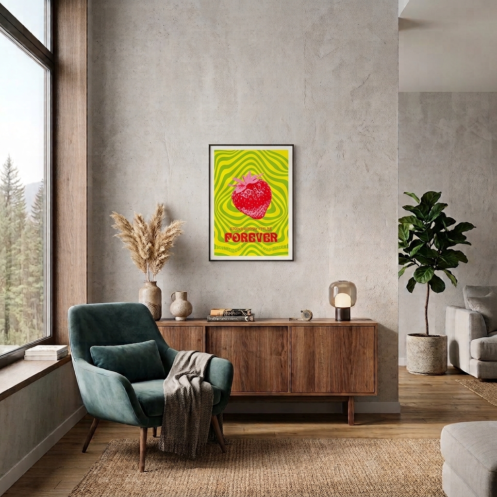 Print | Strawberry Fields | limitiertes Poster 50 x 70 cm Erdbeerdorf Staufenberg