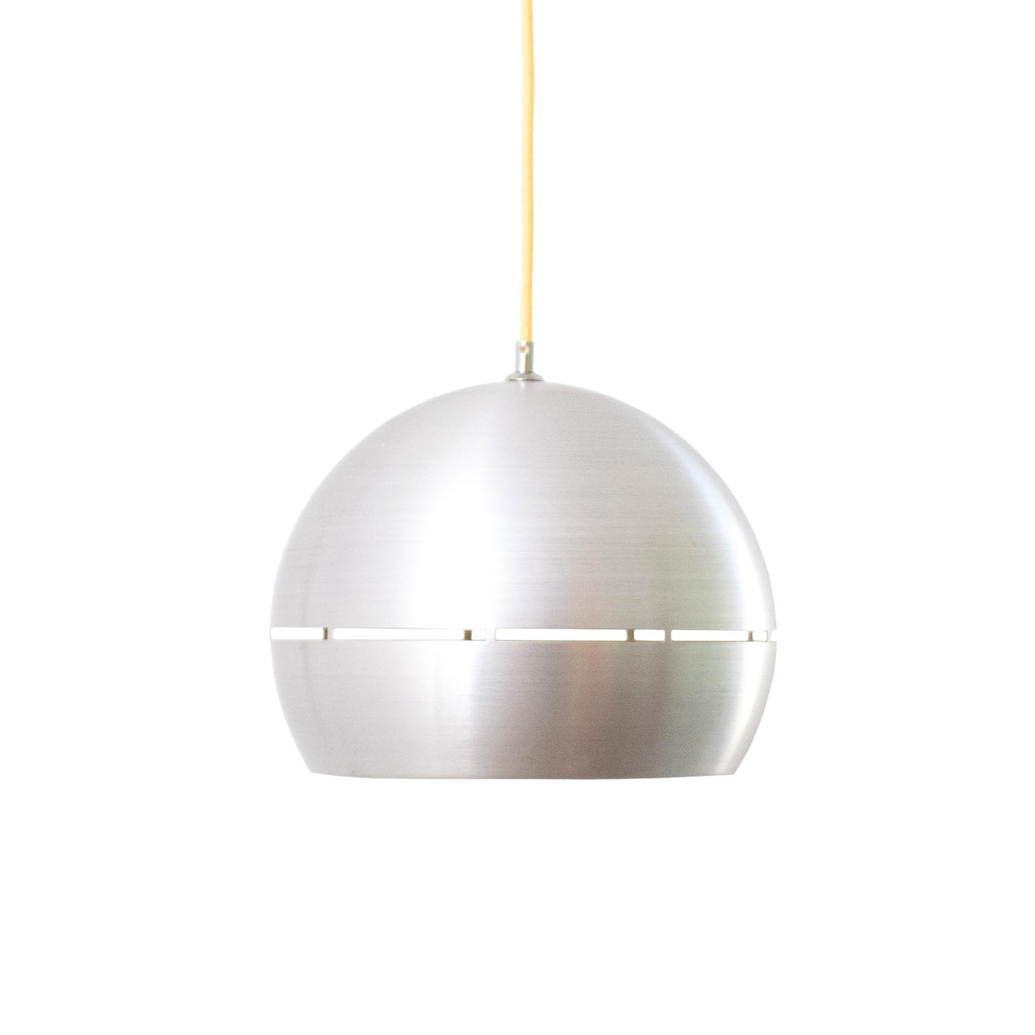Midcentury Metall Globe Hängelampe mit Lichtspiel Ø 30 cm