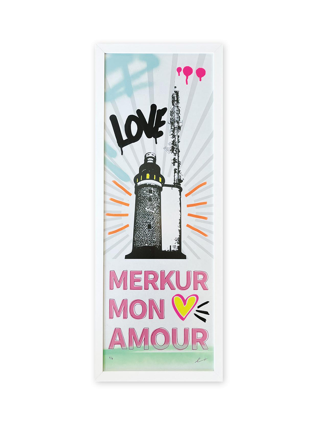 Print | Merkur Mon Amour LOVE Edition - limitierter Druck 34 x 88 cm