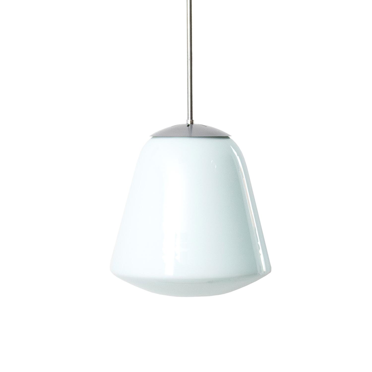 Art-Déco weiße Opalglas Deckenlampe Ø 28 cm Stableuchte Art-Déco weiße Opalglas Deckenlampe Ø 28 cm Stableuchte