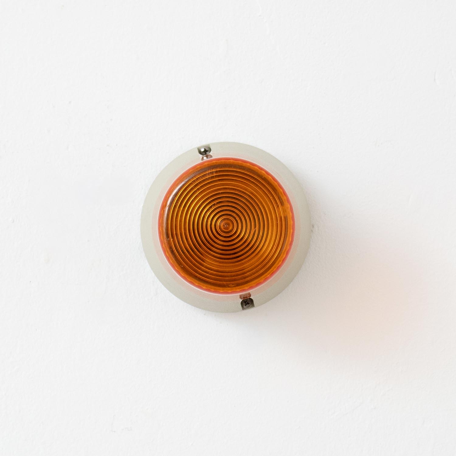 Kleine industrial vintage Signalleuchte / Wandleuchte – Werma Orange ø 11 cm