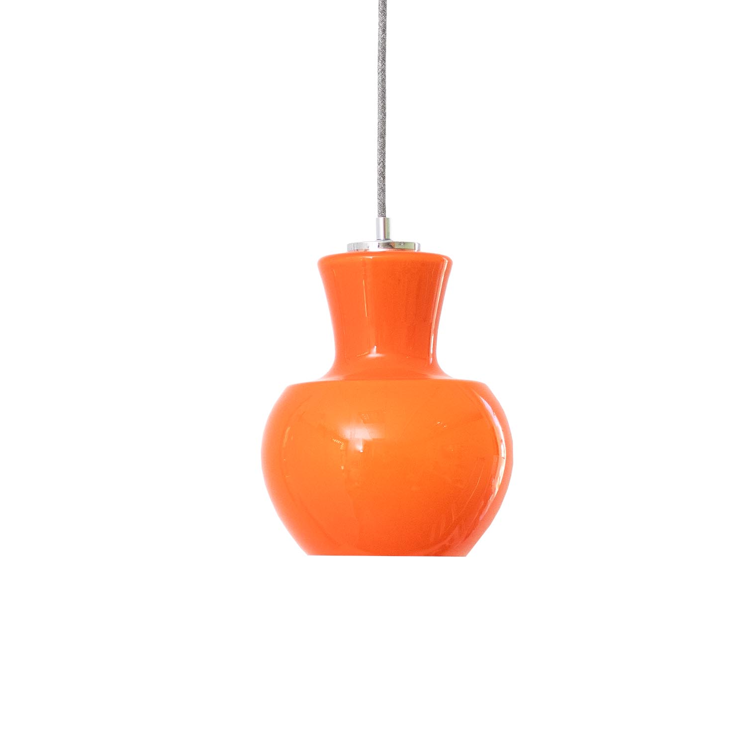 Retro orange Glas Hängelampe 70er Ø 21 cm Retro orange Glas Hängelampe 70er Ø 21 cm