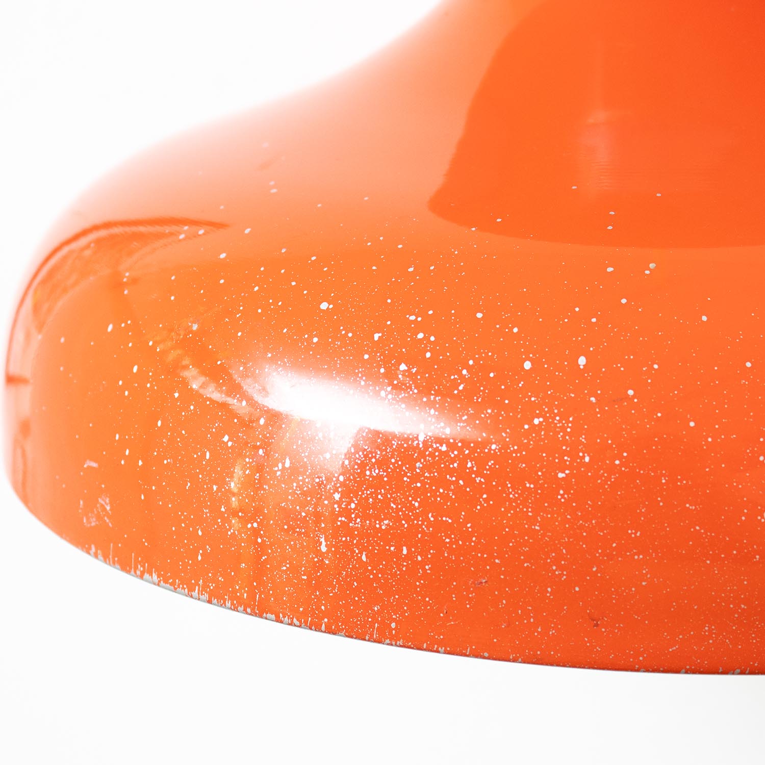 Vintage 70er Jahre Hängelampe Orange – Mid-Century Retro Pendelleuchte ø 42 cm