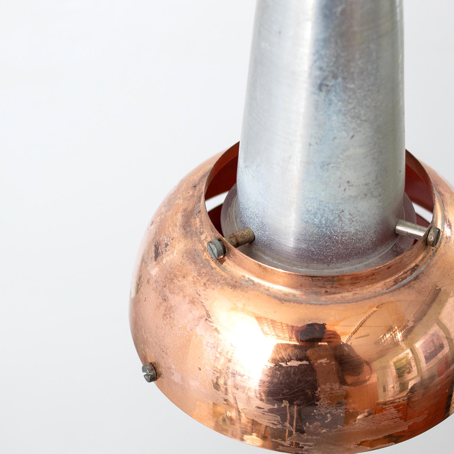 Mini vintage Kupfer Spot Hängelampe Ø 14 cm