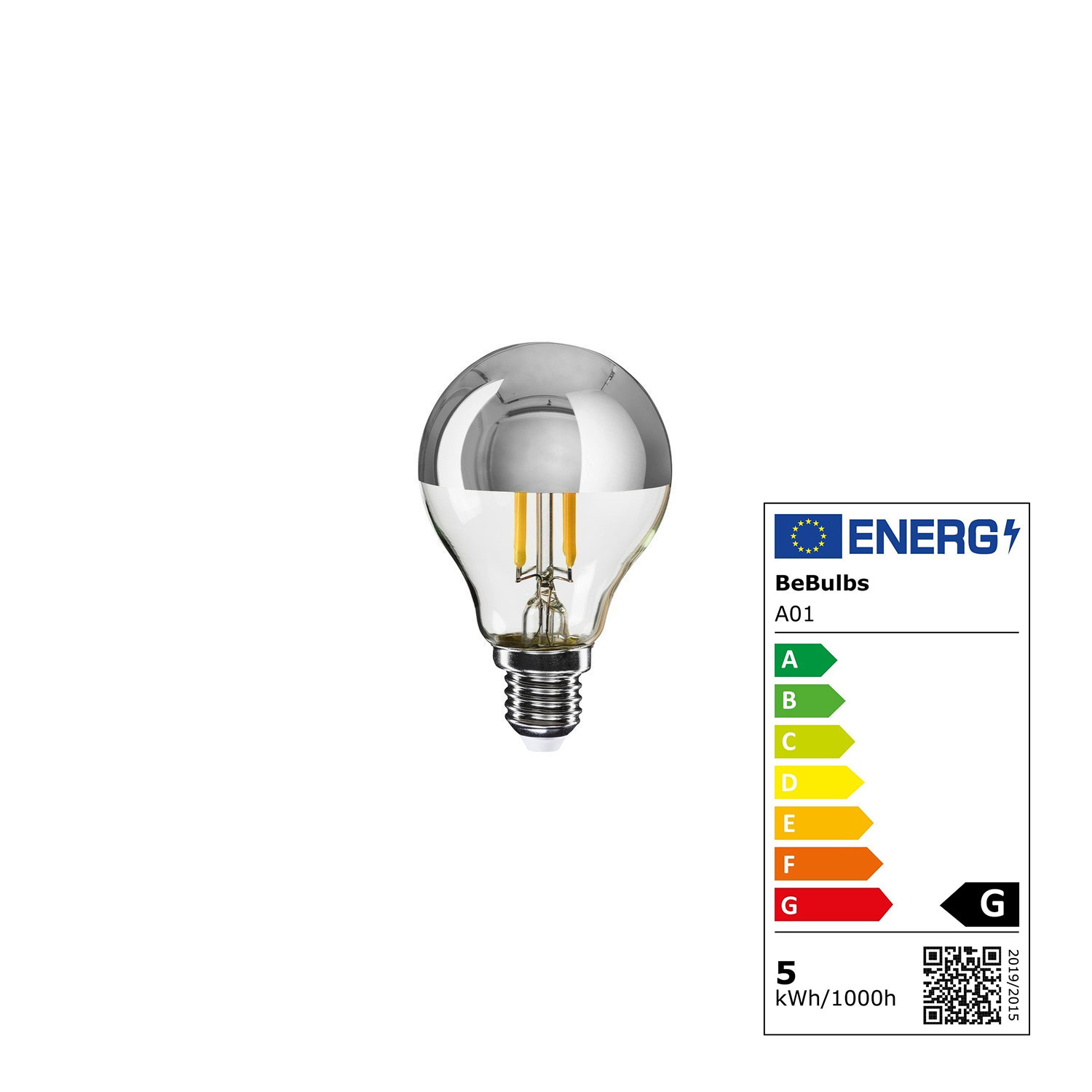 E14 Kopfverspiegelte LED-FILAMENT Kugel 4,5 W 380 lm Leuchtmittel