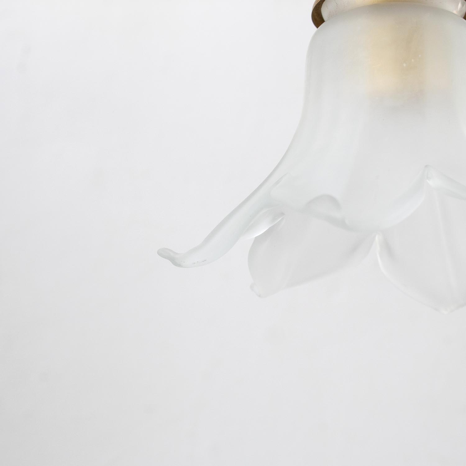 Altes kleines verspieltes französisches Glas Hängelämpchen Ø 17 cm