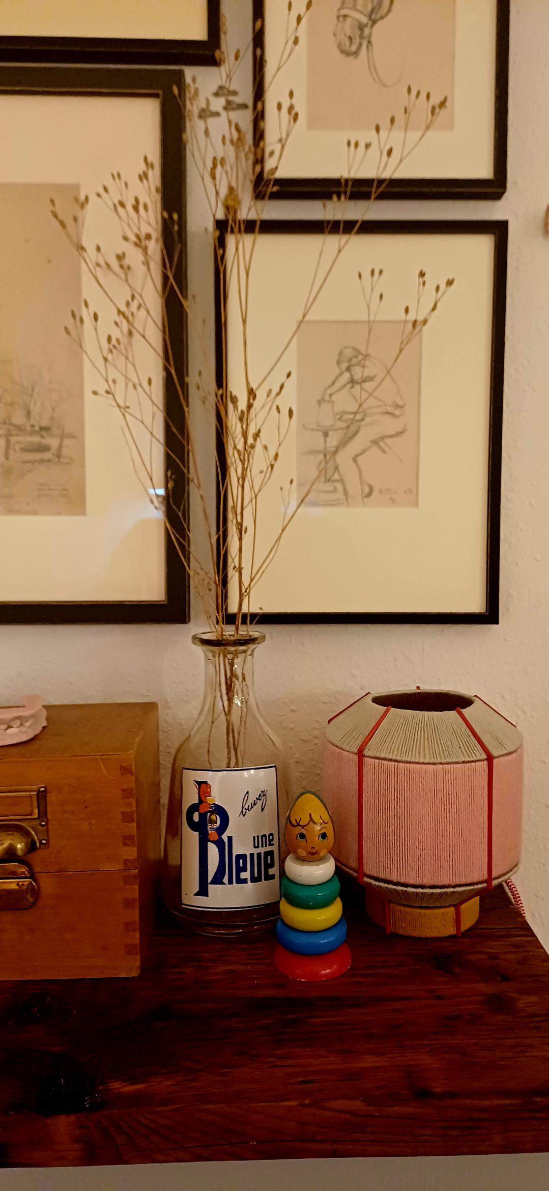 Alte franz. Absinth Karaffe „Une Bleue“ Wasserkaraffe TOUL Bistro vintage 50er