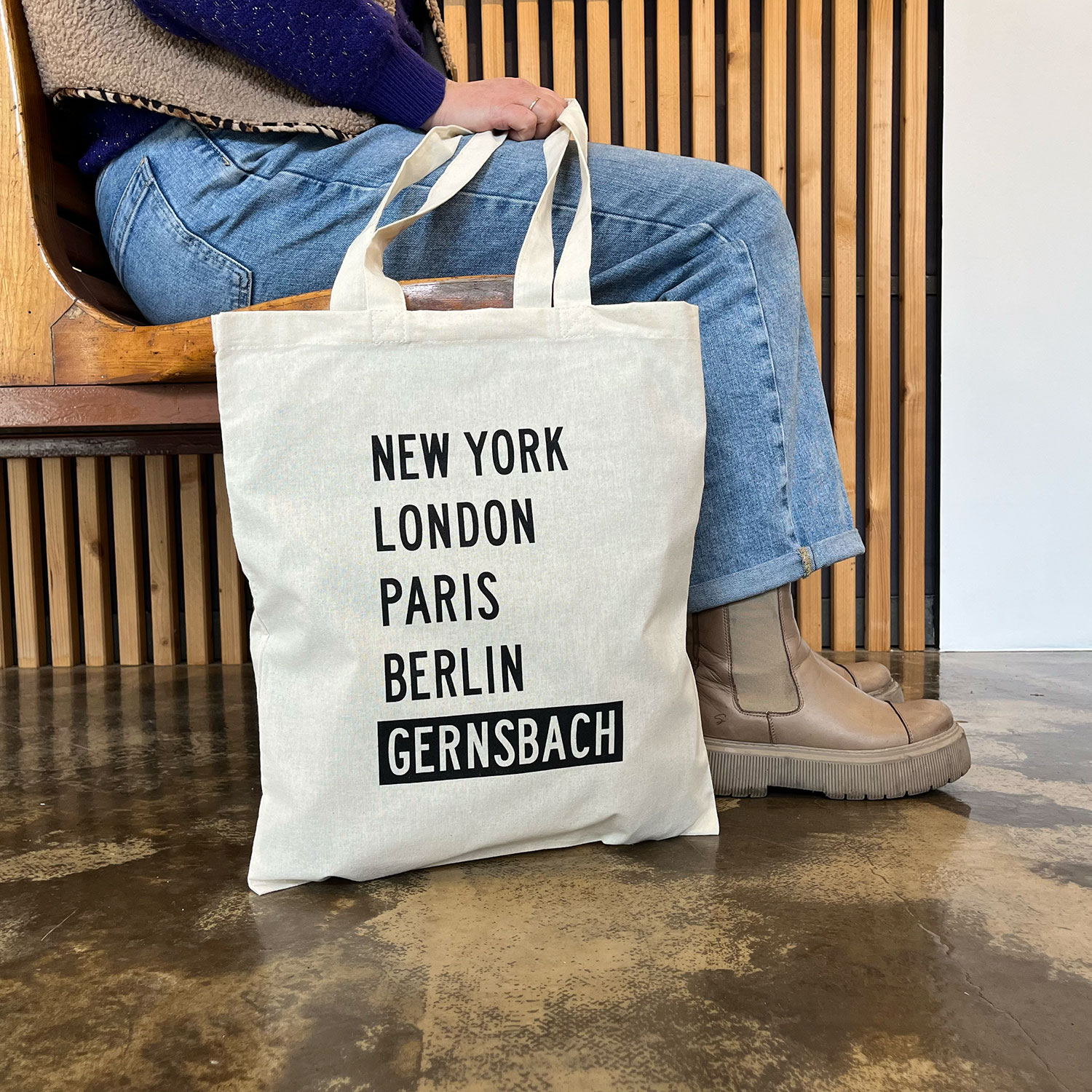 Jutebeutel | New York, London, Paris, Berlin, Gernsbach Stofftasche