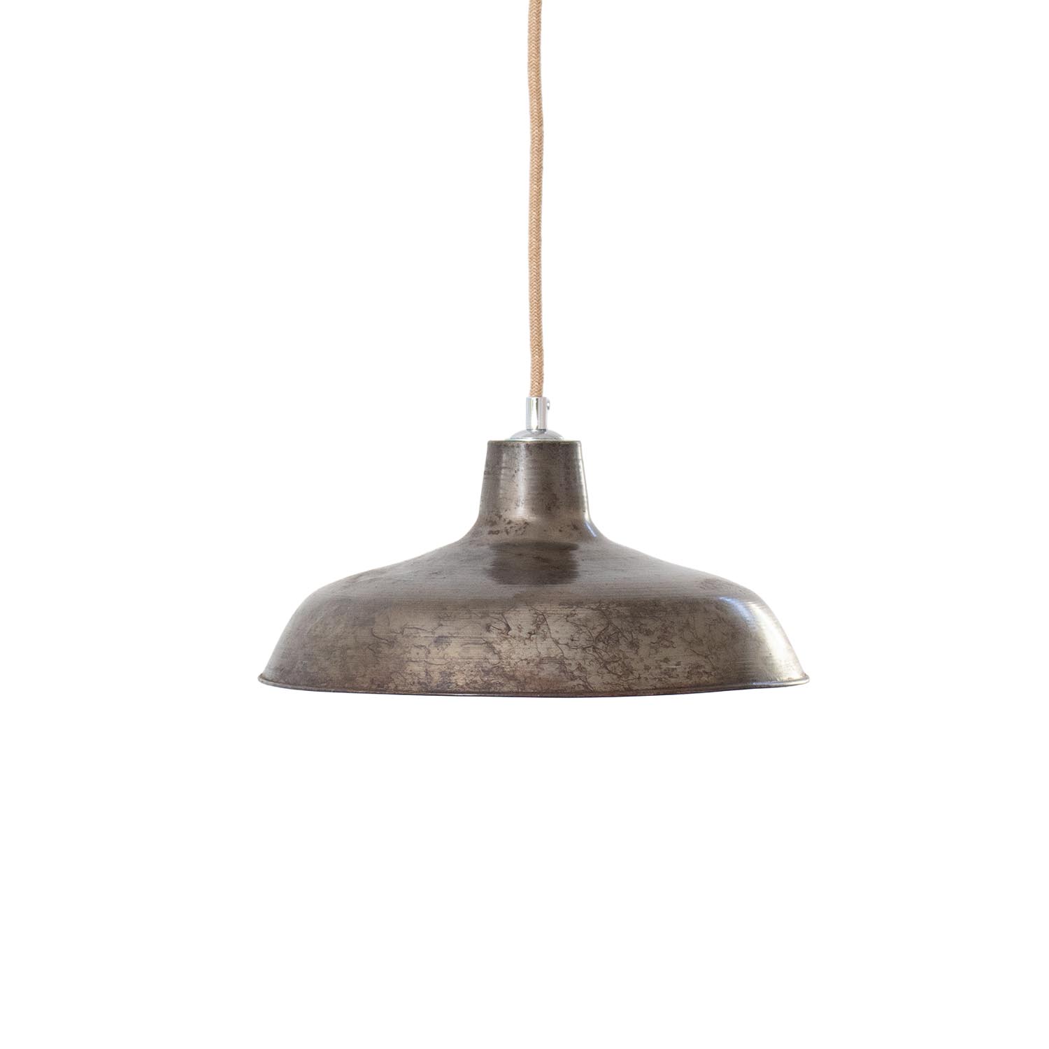 Metall graue Patina Fabriklampe Roh-Stahl Ø 31 cm