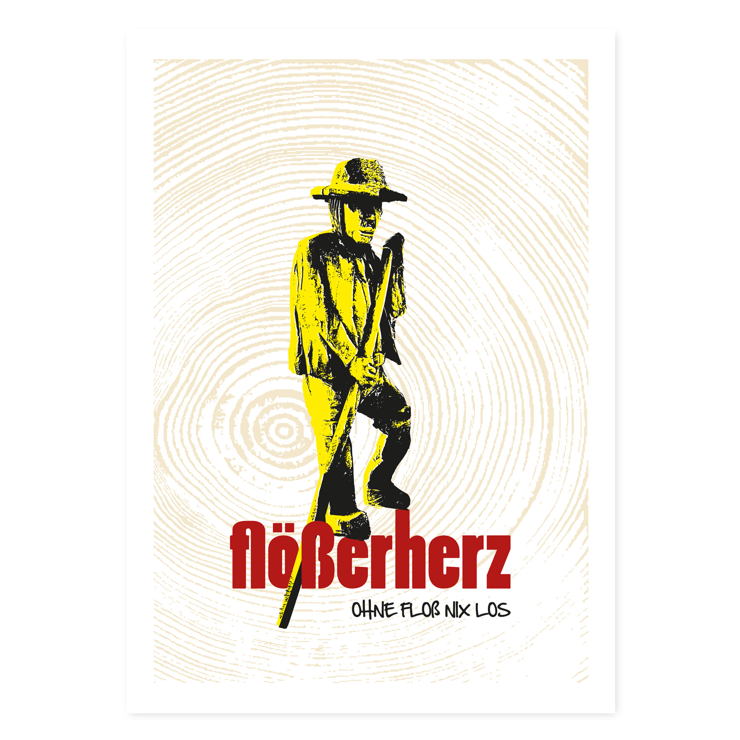Print | Flößerherz | Flößer Hörden - limitiertes Poster 50 x 70 cm
