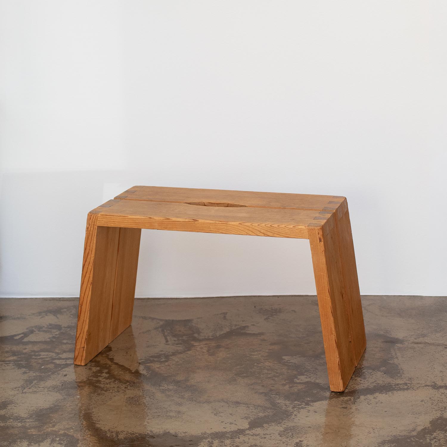 Kleiner Vintage Holz Schemel Beistelltisch