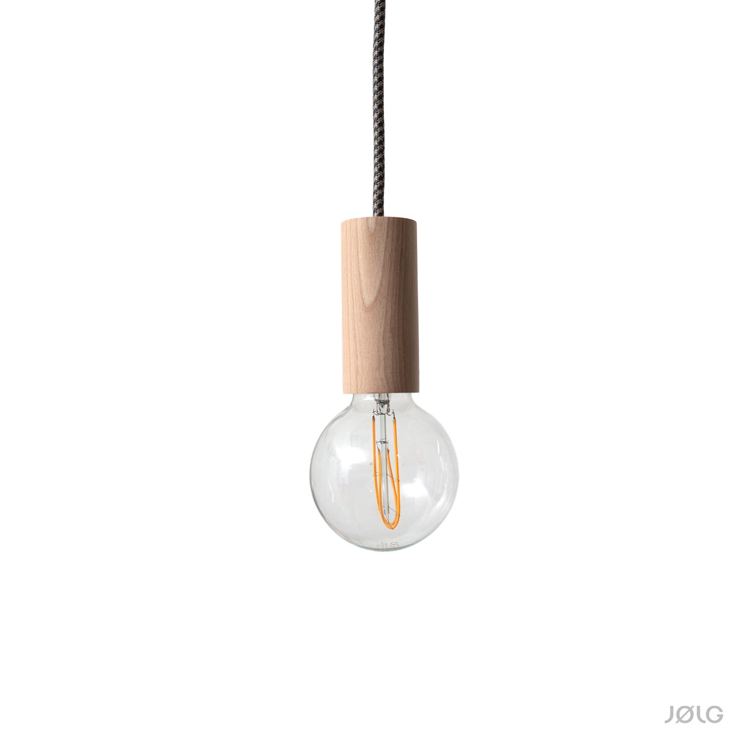 PR Home Pendelaufhang Lampenfassung mit Kabel E27 Mango Holz braun 171cm