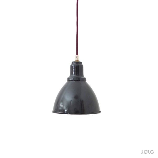 Schwarze vintage Bauhaus Industrielampe