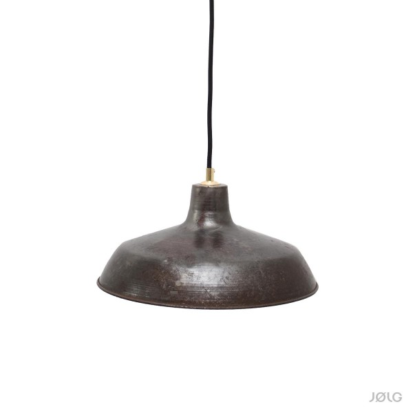 Metall graue Patina Fabriklampe Roh-Stahl Ø 31 cm