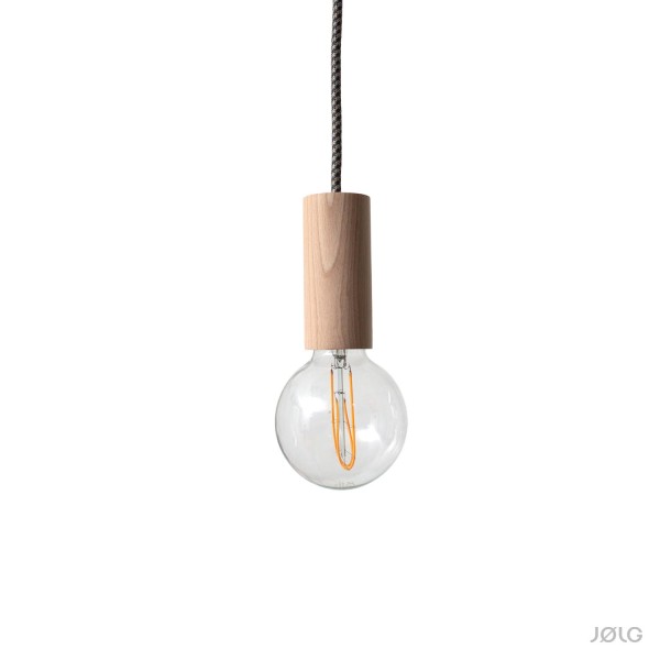 Fassung E27 Holz für Pendelleuchten Lampenbau - Lampenfassung Set inkl. Zugentlastung