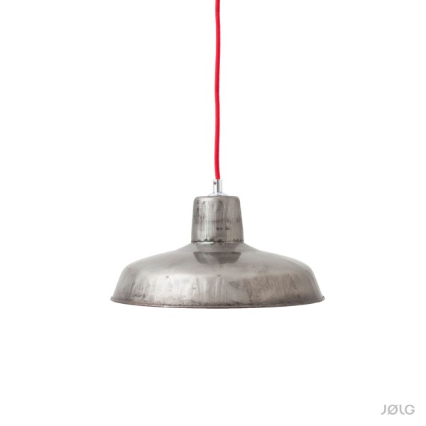 Metall graue Patina Fabriklampe Roh-Stahl Ø 30 cm