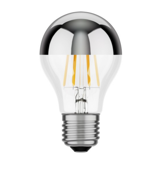 Kopfverspiegelte LED-FILAMENT Lampe E27 667 lm (ehem. 60 Watt) warm-weiß