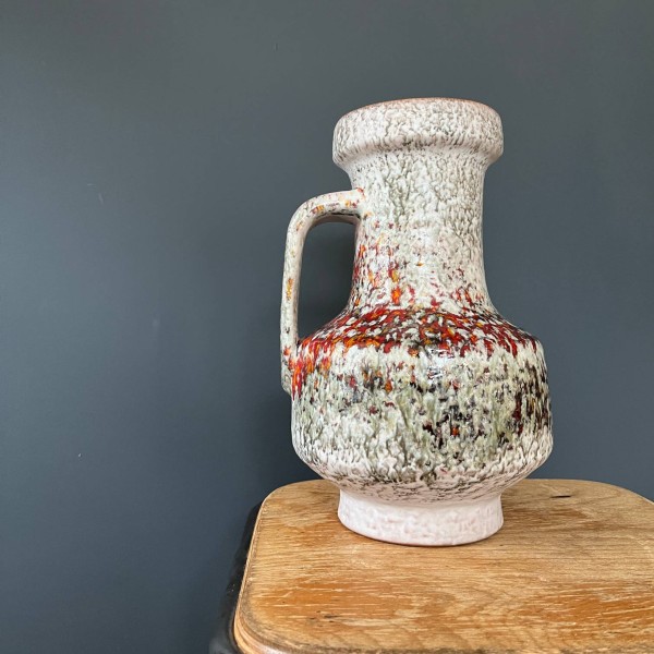 Vintage Vase Karlsruher Majolika 7318 Fridegart Glatzle 60er Jahre 27 cm